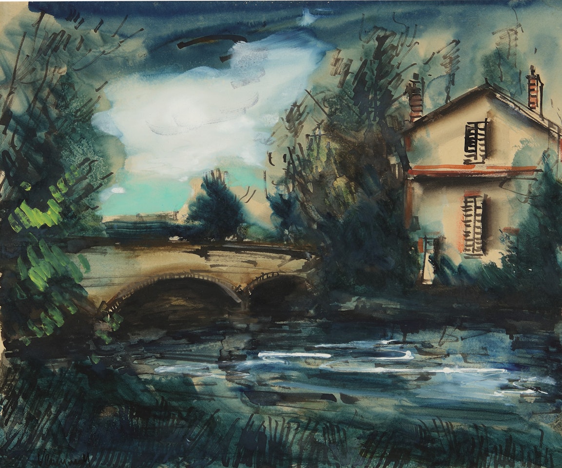 PONT SUR LA SEINE by Maurice de Vlaminck