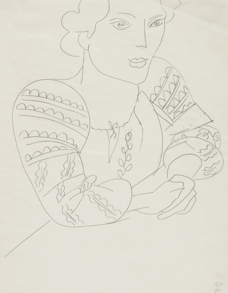 ÉTUDE POUR “LA BLOUSE ROUMAINE” by Henri Matisse