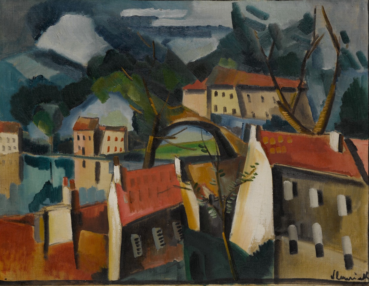 VILLAGE SUR SEINE by Maurice de Vlaminck
