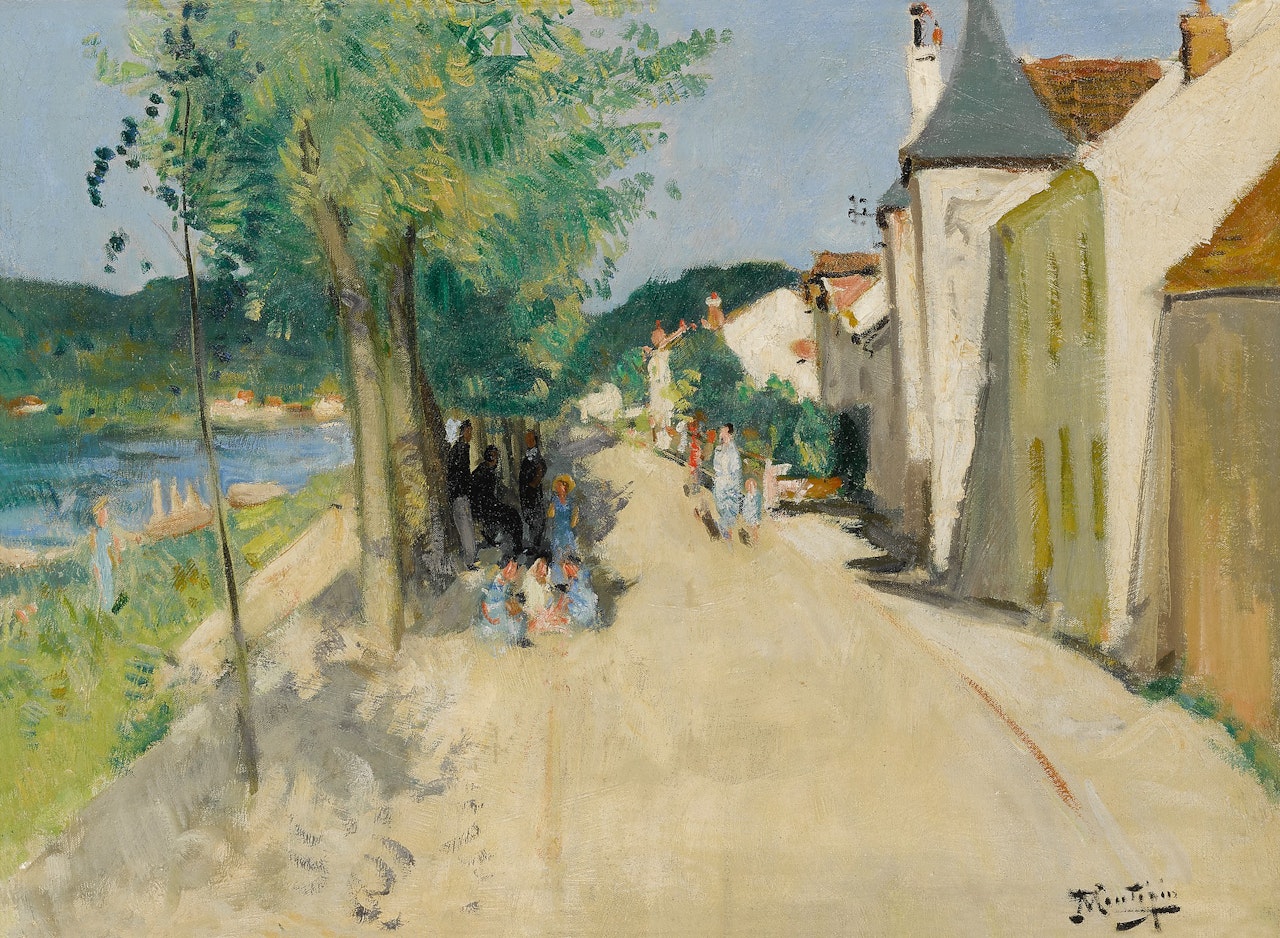 QUAI À SAINT-MAMMES by Pierre Eugène Montezin