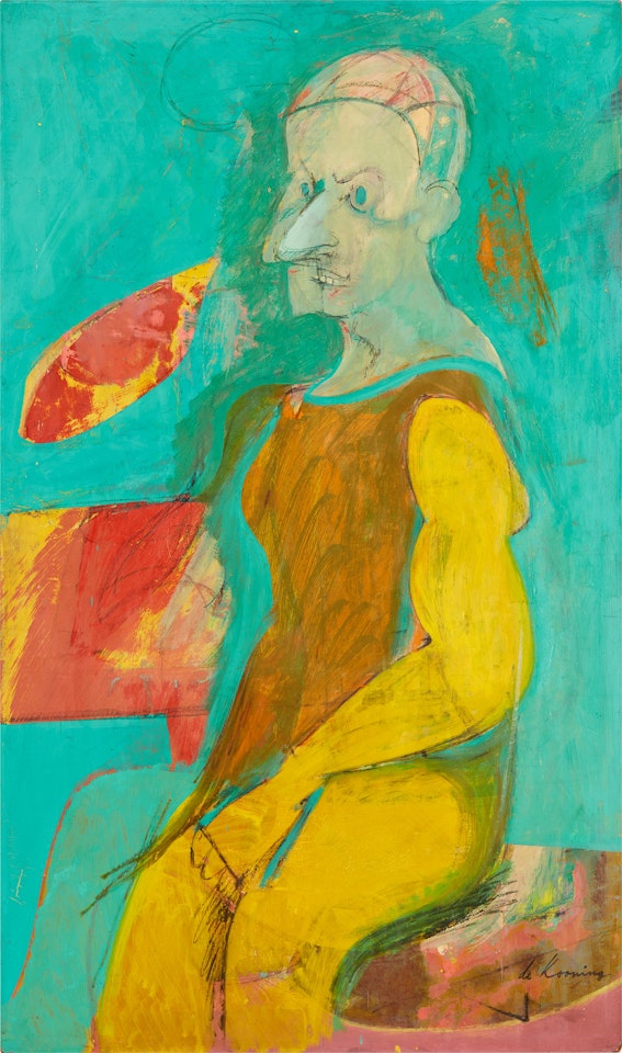 SEATED MAN (CLOWN)  by Willem de Kooning