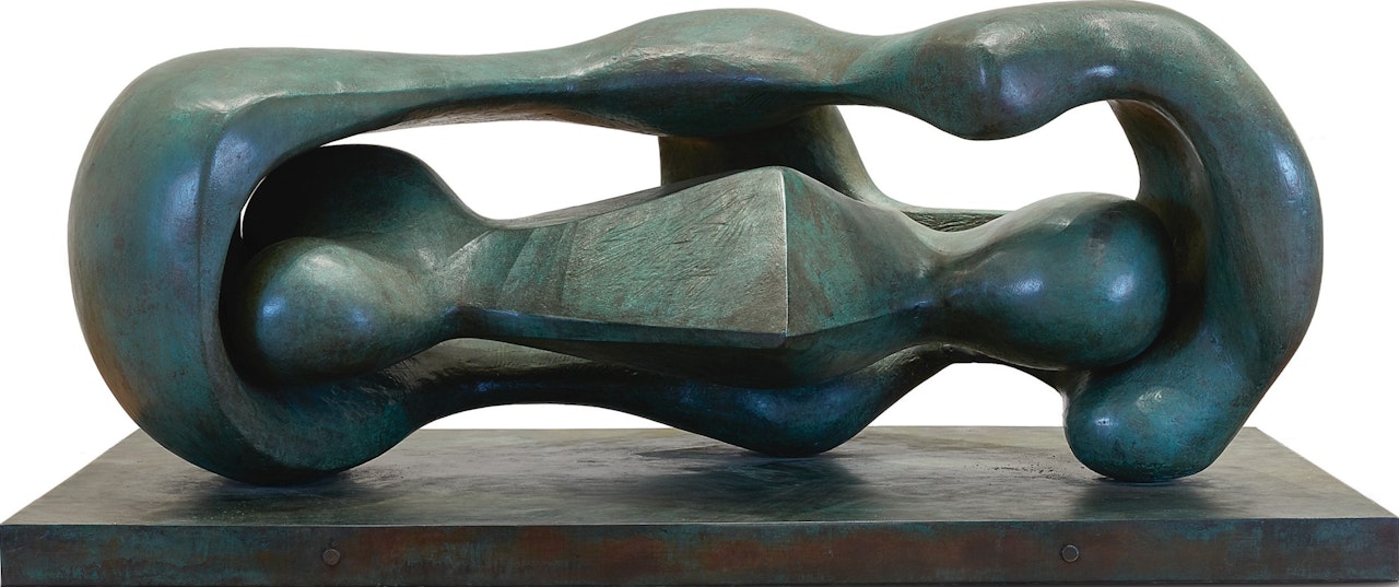 RECLINING CONNECTED FORMS by Henry Moore