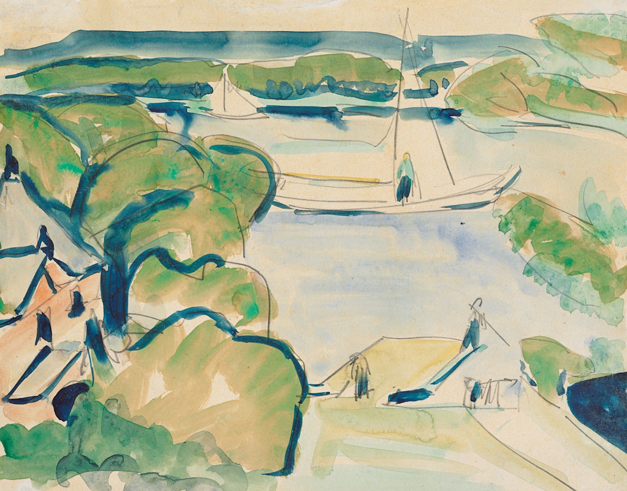 Boote auf dem Müggelsee by Ernst Ludwig Kirchner