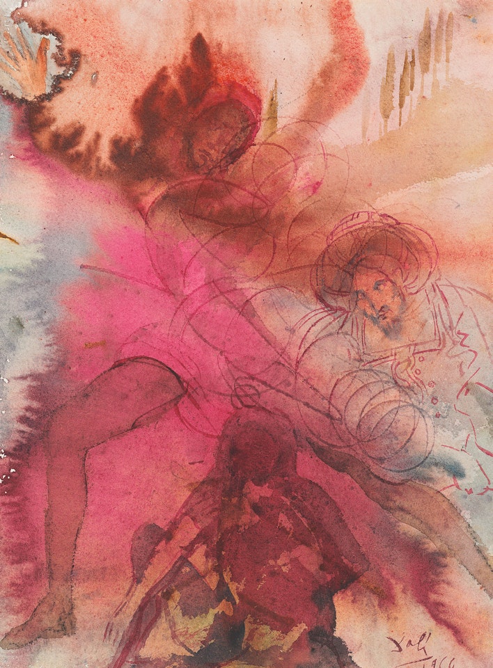 Trois figures pour le projet d'illustration de l'ouvrage Les Mille et Une Nuits by Salvador Dali