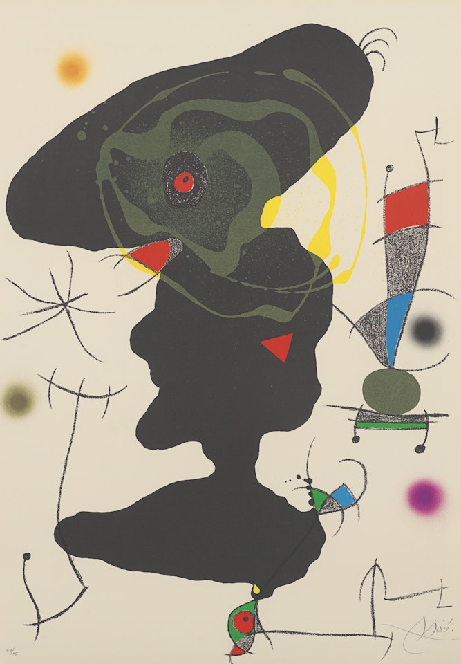 Plate V from: Oda a Joan Miró by Joan Miró
