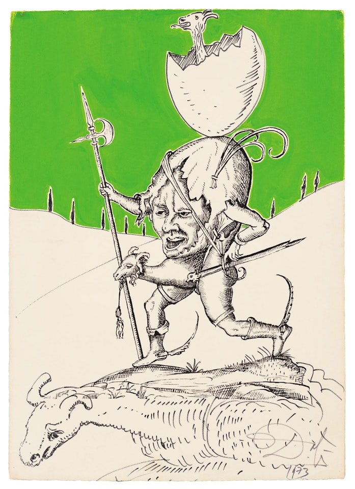 Sans titre (Jason, illustration pour Pantagruel) by Salvador Dali