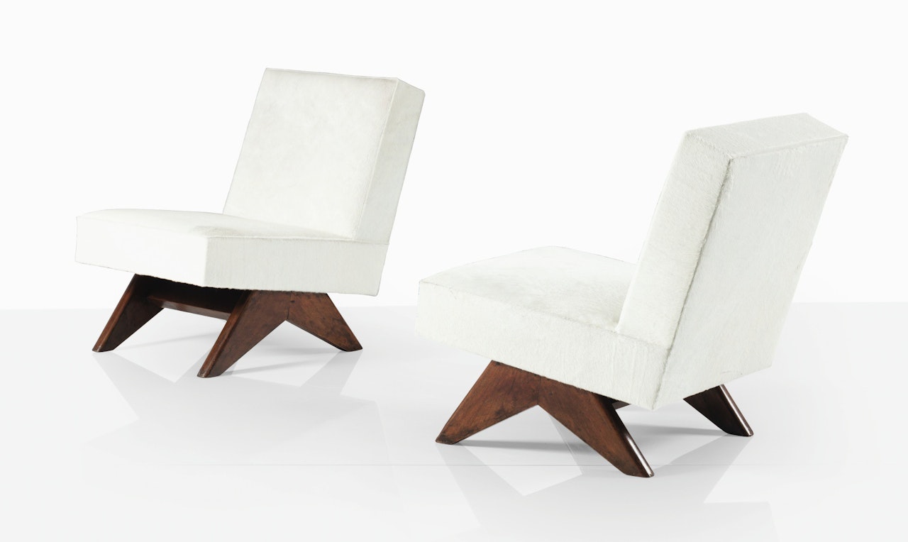 PAIR OF LOW CHAIRS PJ-SI-36-A by Pierre Jeanneret