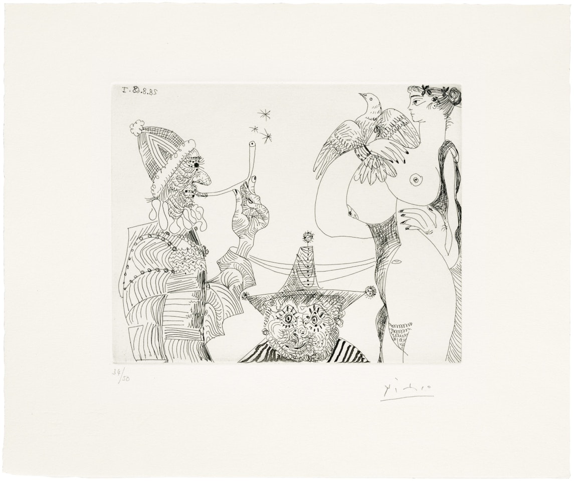 Rêveries d'opium: fumeur en calotte papale, from: La Série 347 by Pablo Picasso