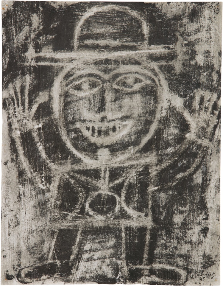 PERSONNAGE AU CHAPEAU MELON by Jean Dubuffet