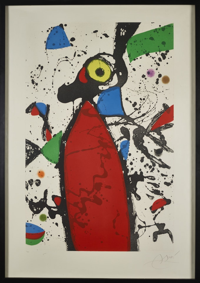 La Souris Rouge à la Mantille by Joan Miró
