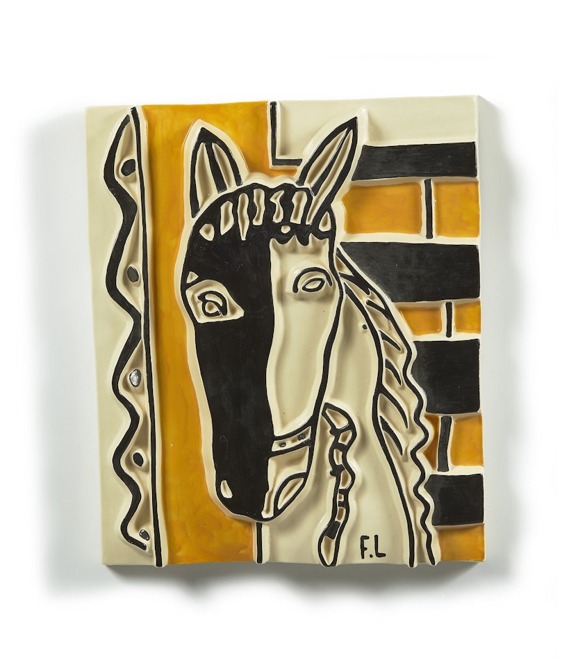 Le Cheval sur Fond jaune by Fernand Leger