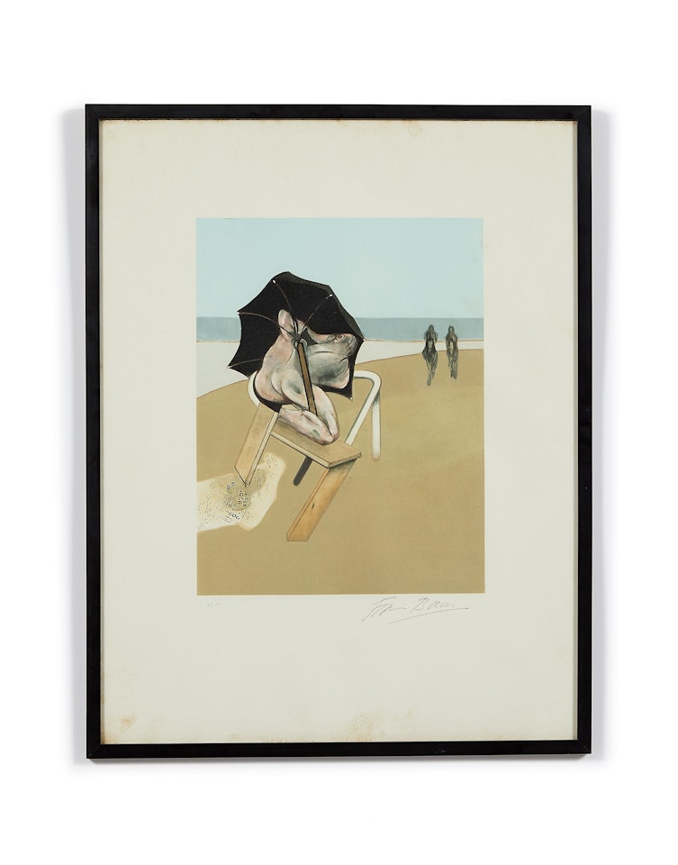 Metropolitan triptych - partie gauche by Francis Bacon