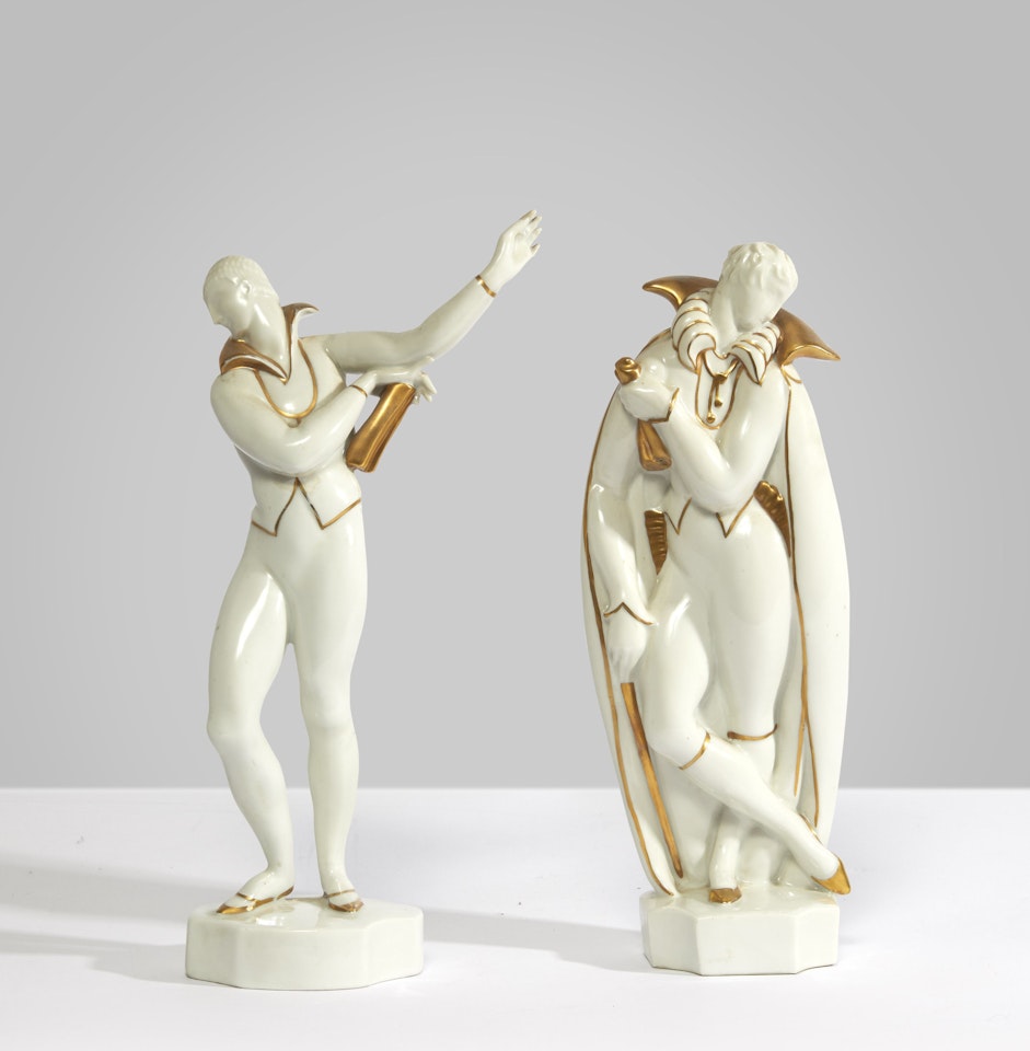 Deux sculptures dites "Il poeta" et "Il pellegrino" by Gio Ponti