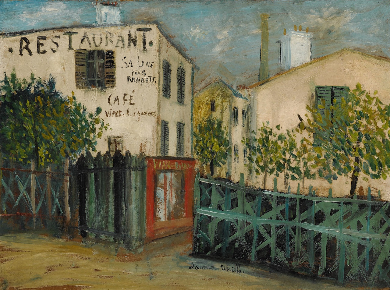 IMPASSE GIRARDON, MONTMARTRE (UN COIN DE LA BUTTE DE MONTMARTRE) by Maurice Utrillo