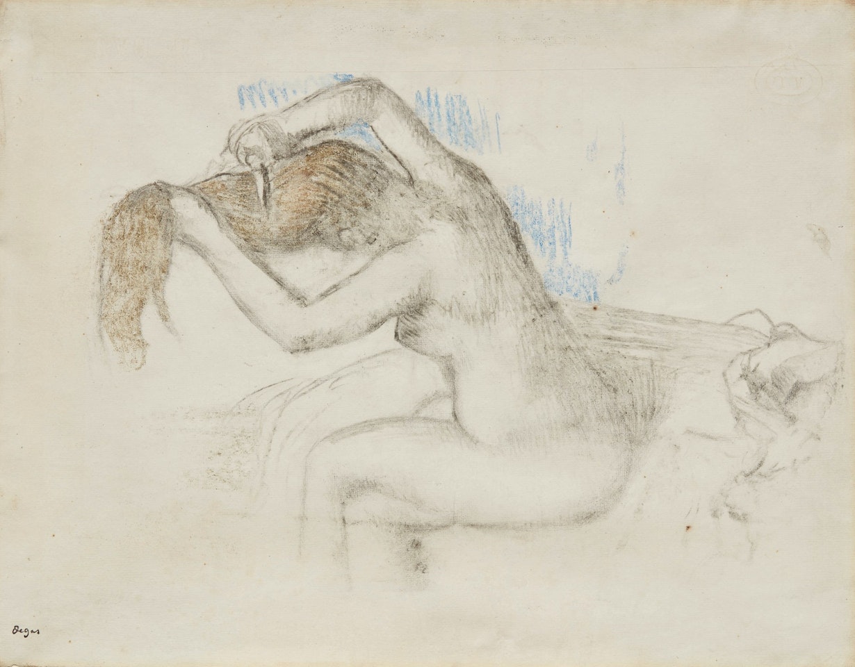 FEMME SE COIFFANT by Edgar Degas