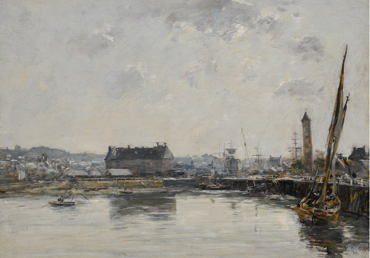LE PORT DE TROUVILLE by Eugène Boudin