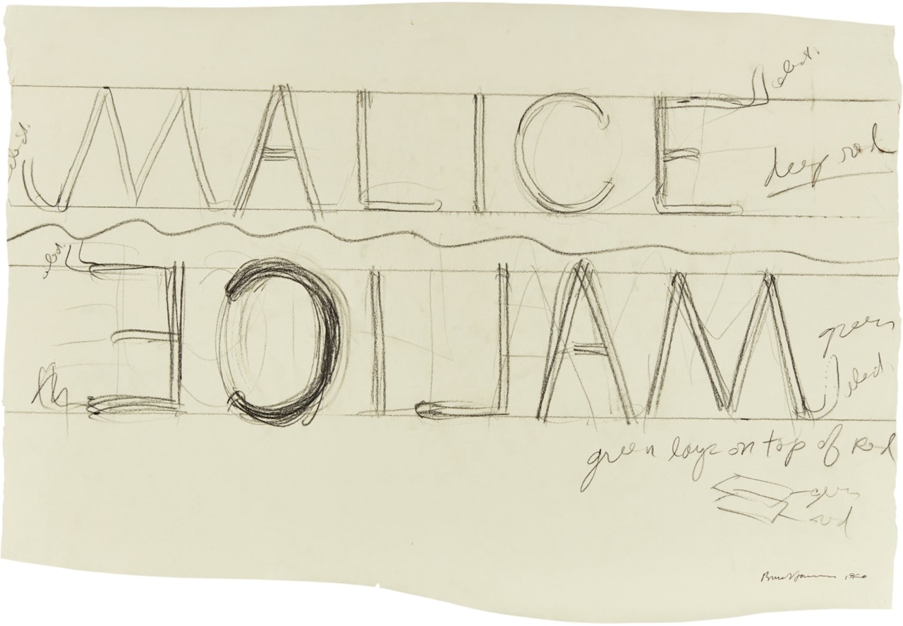 DRAWING FOR MALICE by Bruce Nauman