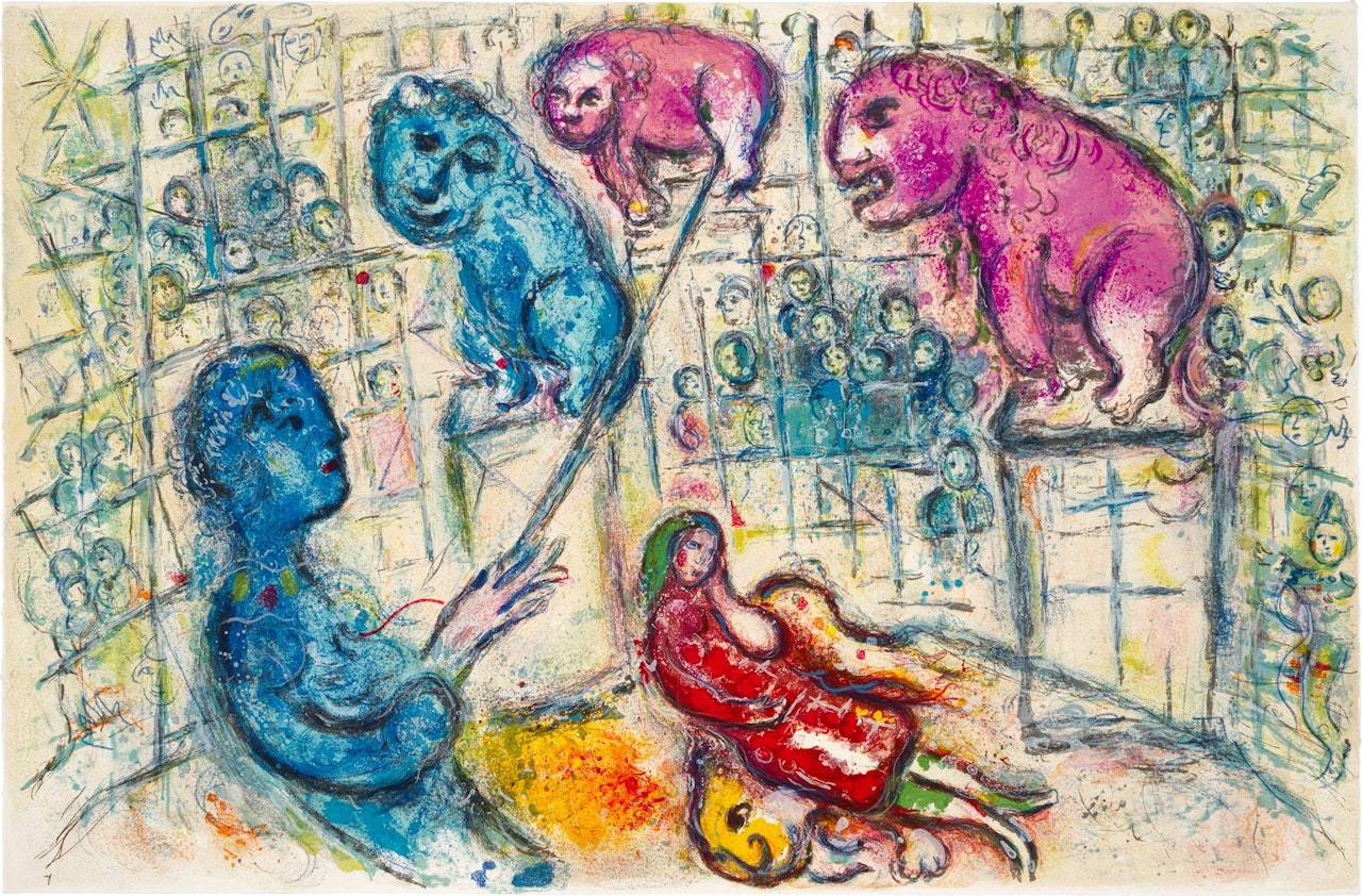 LE CIRQUE: ONE PLATE (M. 506; C. BKS. 68) by Marc Chagall