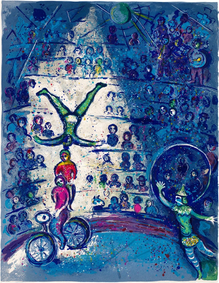 LE CIRQUE: ONE PLATE (M. 491; C. BKS. 68) by Marc Chagall