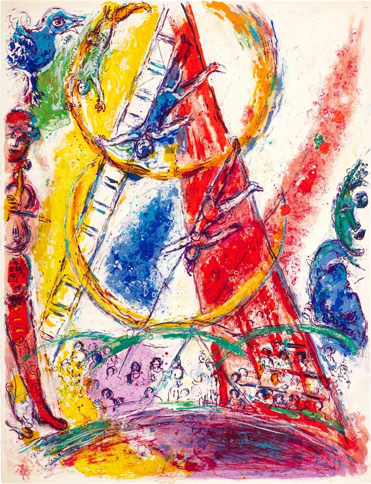 LE CIRQUE: ONE PLATE (M. 524; C. BKS. 68) by Marc Chagall