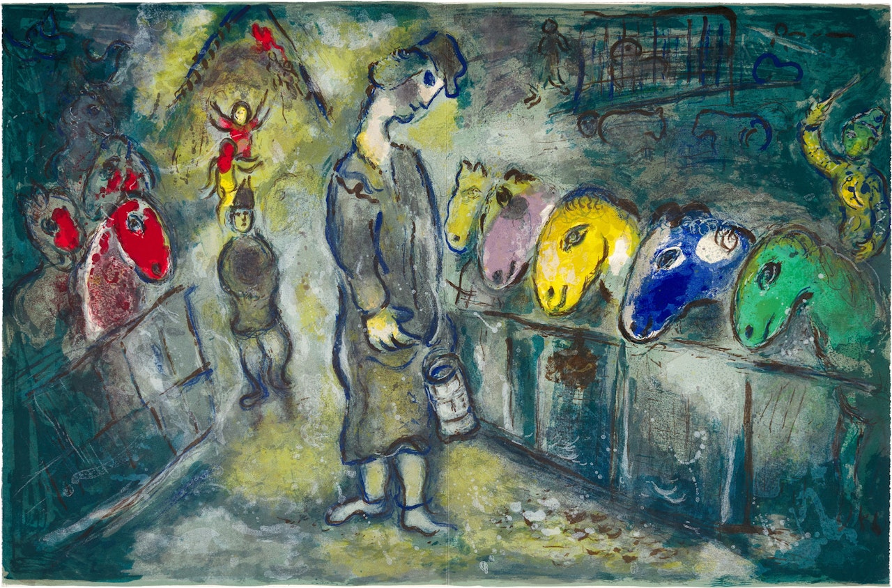 LE CIRQUE: ONE PLATE (M. 510; C. BKS. 68) by Marc Chagall