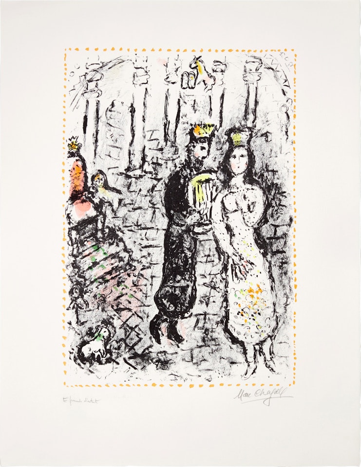 LE TRÔNE DE DAVID (M. 999) by Marc Chagall