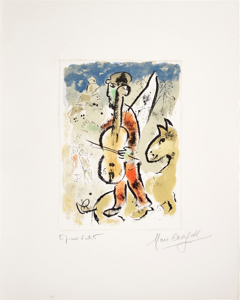 LE VIOLONCELLE (M. 897) by Marc Chagall
