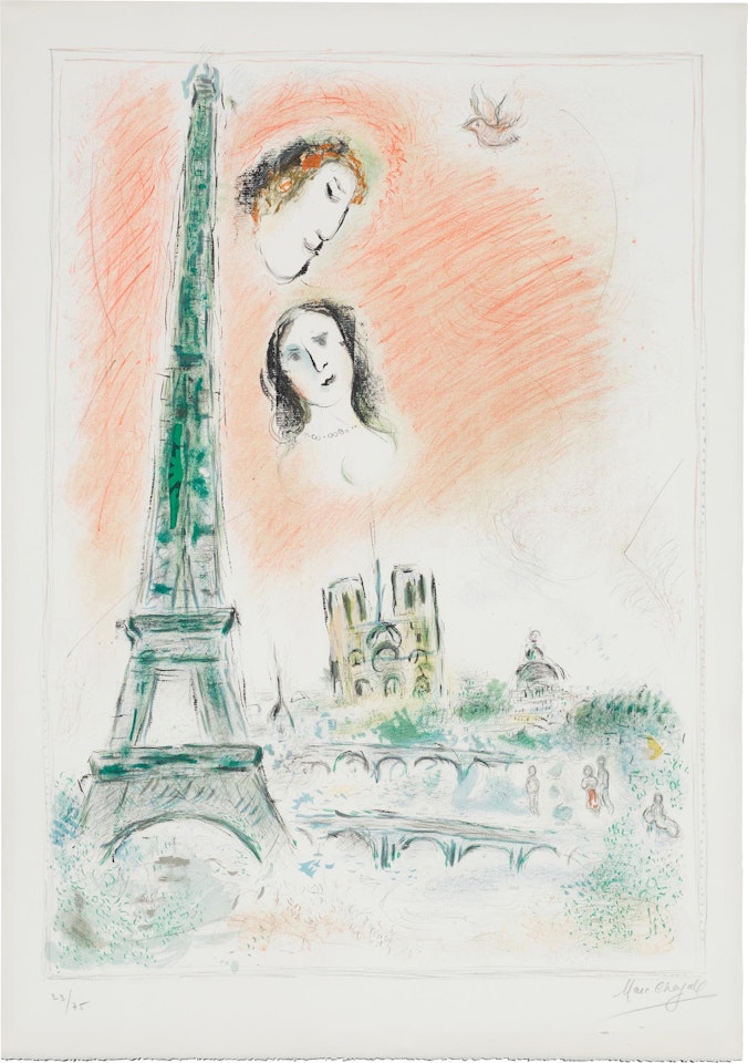 LE RÊVE DE PARIS (M. 600) by Marc Chagall