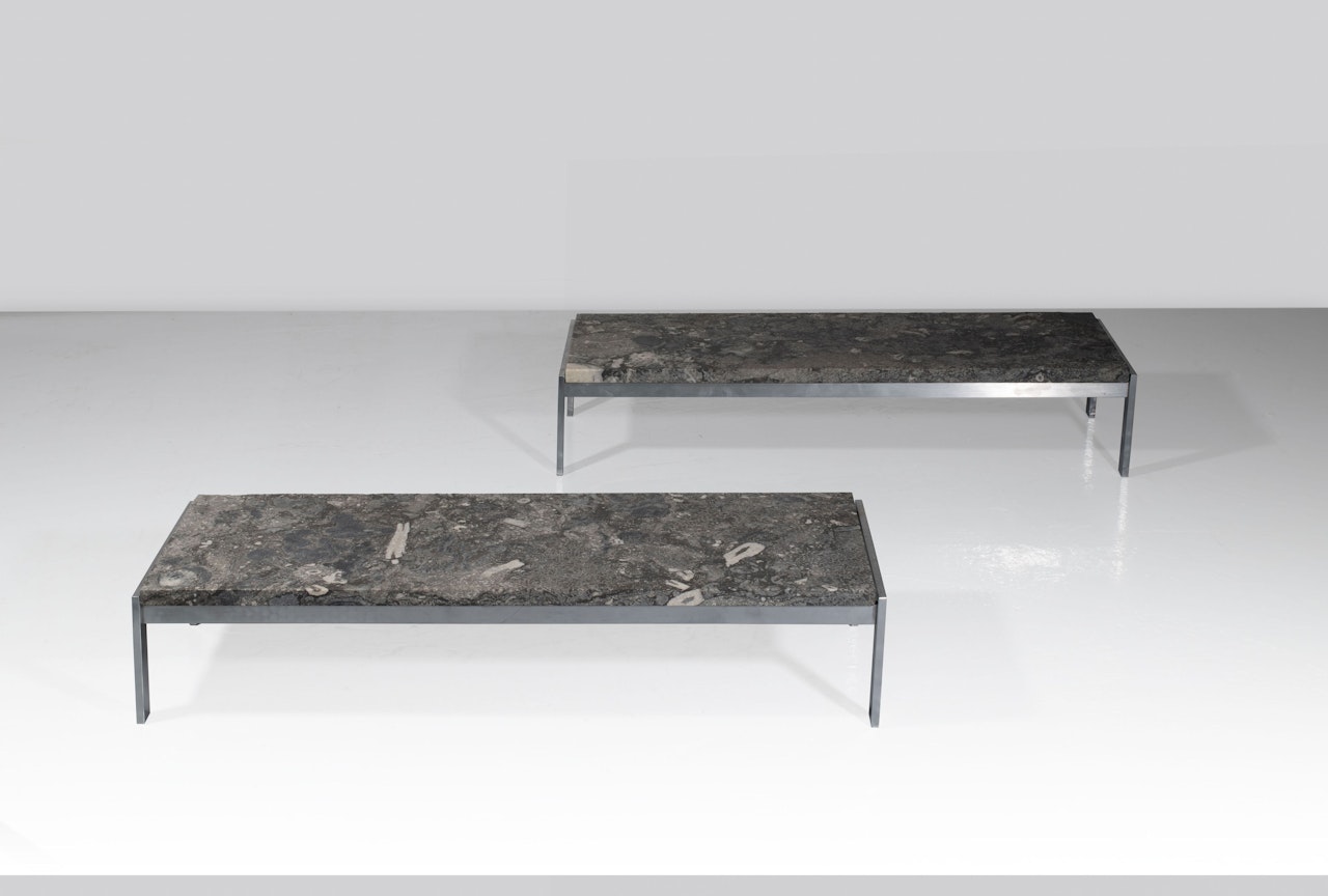Paire de tables basses mod. PK62 by Poul Kjaerholm