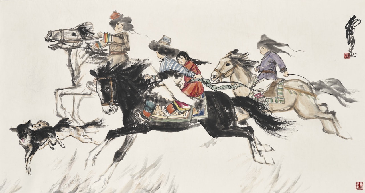 Tibetan Riders by Huang Zhou