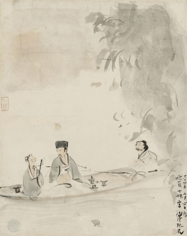 Boating Along the Red Cliff by Fu Baoshi