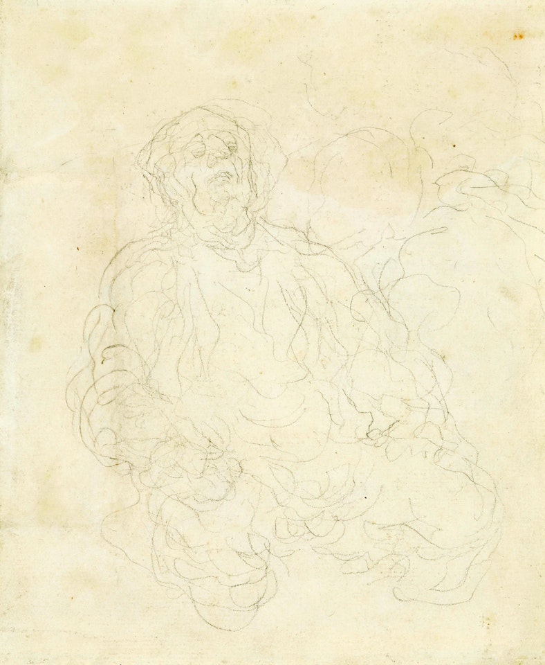 Etude d'un homme assis (recto); Etude d'un homme accroupi (verso) by Honoré Daumier
