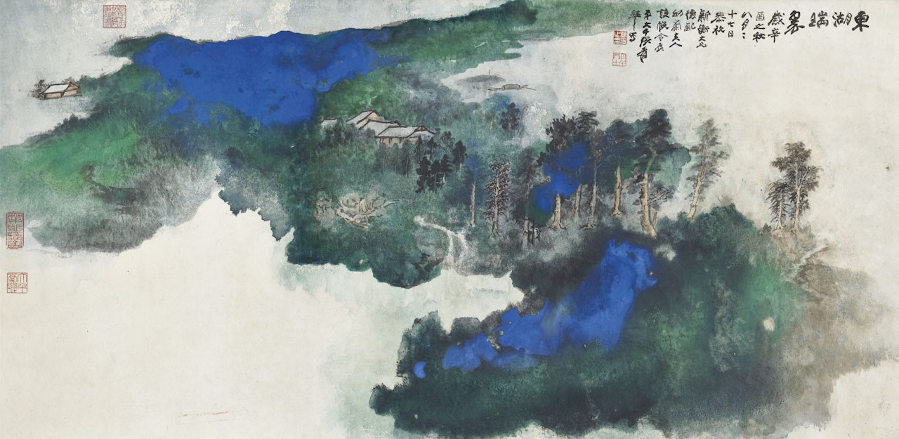 Verdant East Lake by Zhang Daqian