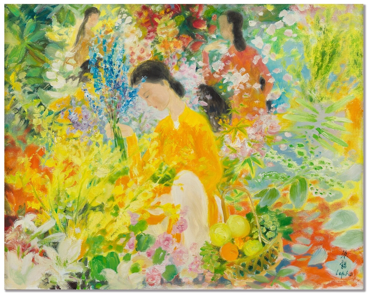PICKING FRUITS AND FLOWERS by Le Pho