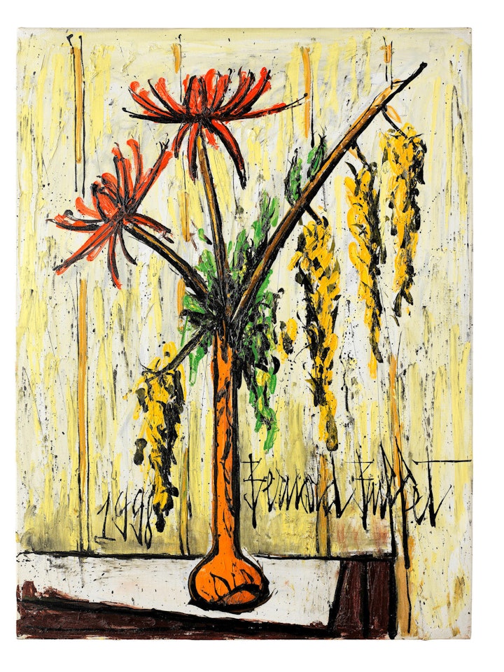 Dahlias et cytises by Bernard Buffet