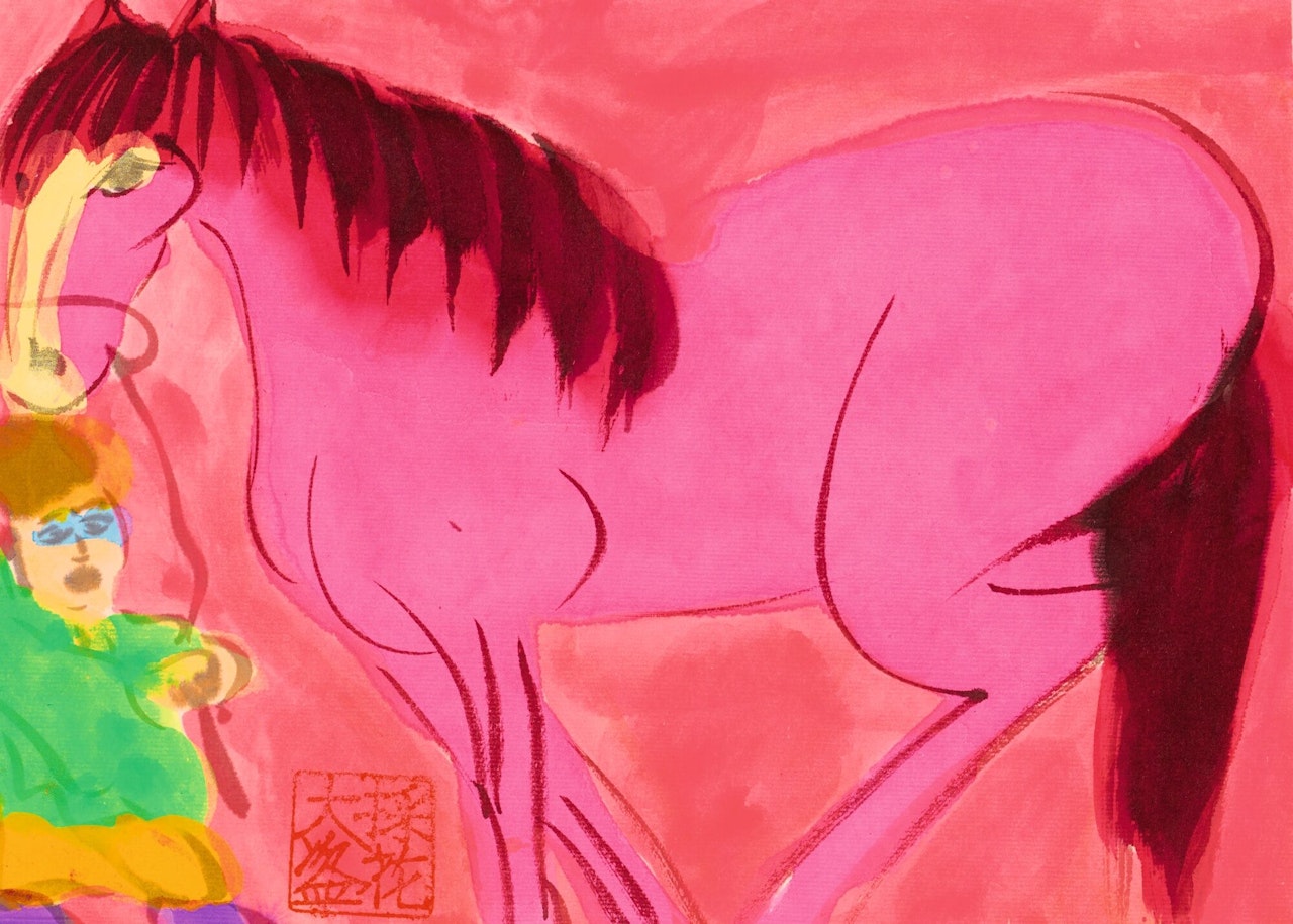 UNTITLED (HORSE RIDER) by Walasse Ting