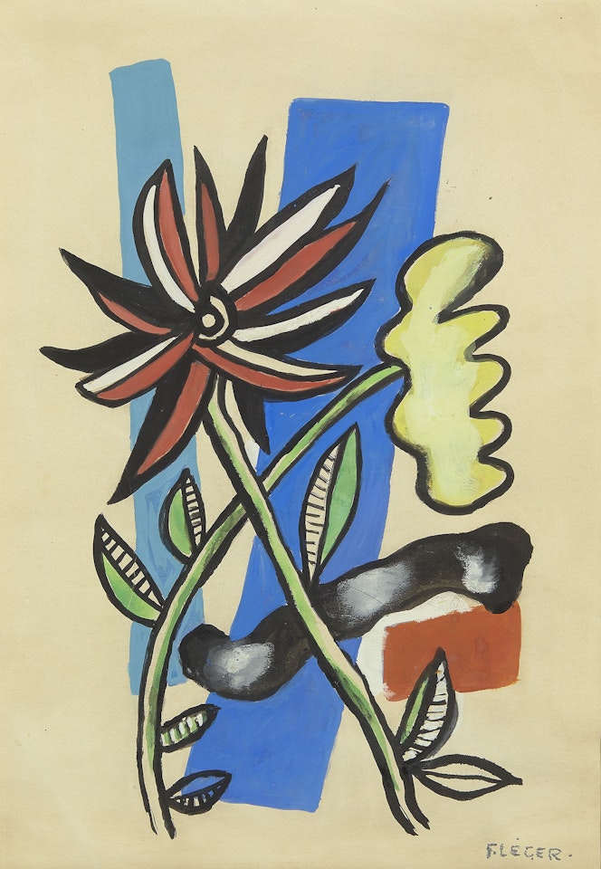 Les deux fleurs by Fernand Leger