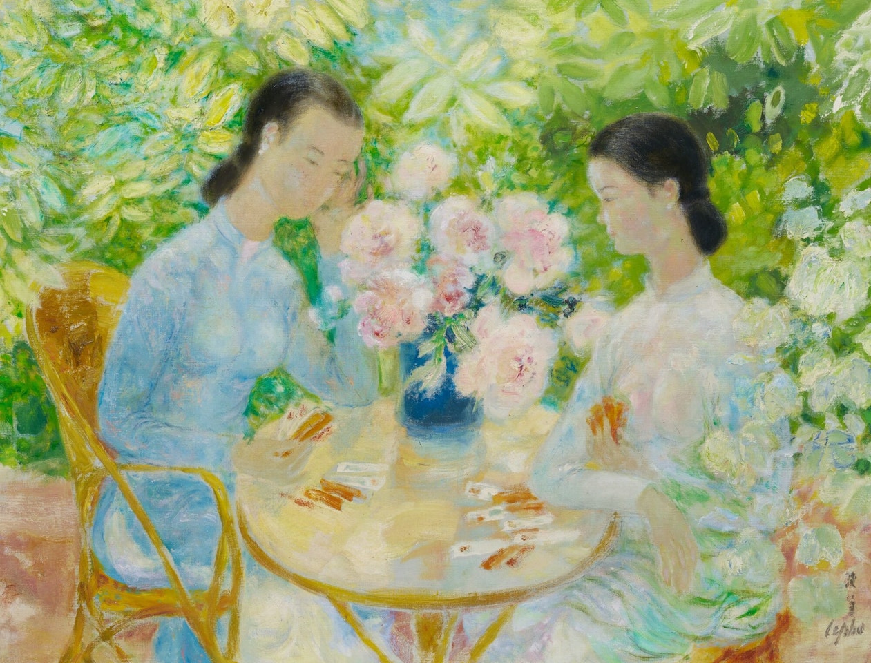 JOUSEUSES DES CARTES (CARD PLAYERS) by Le Pho