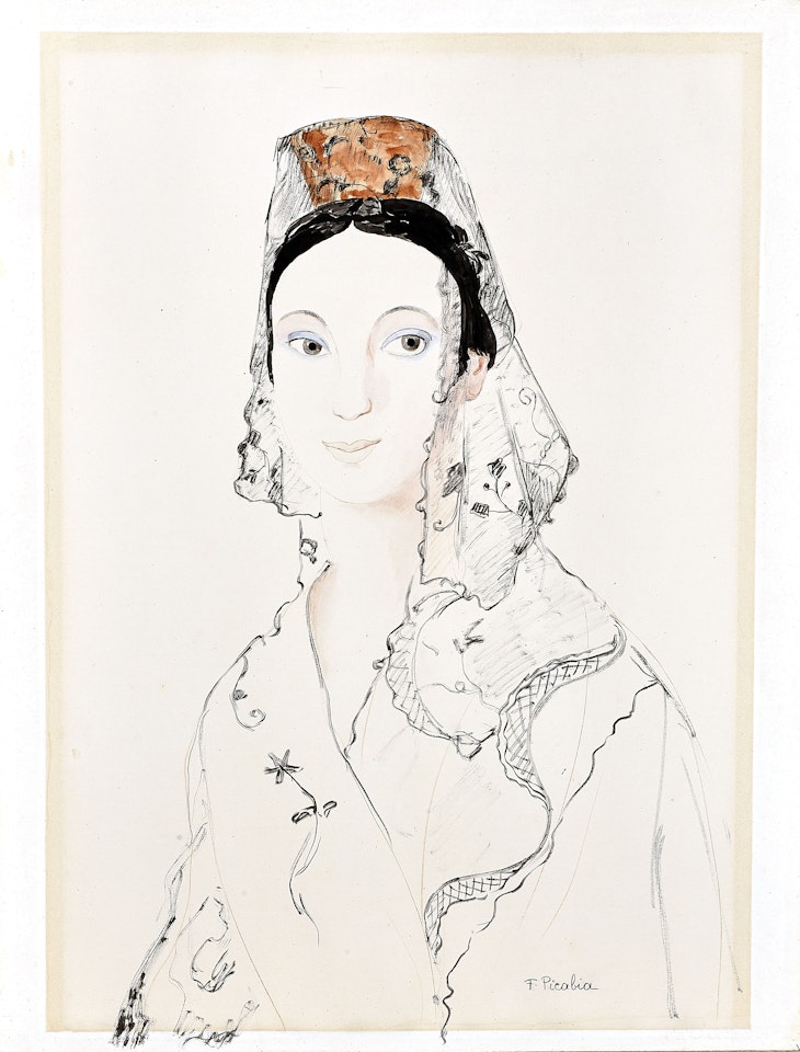 Espagnole, peigne brun by Francis Picabia