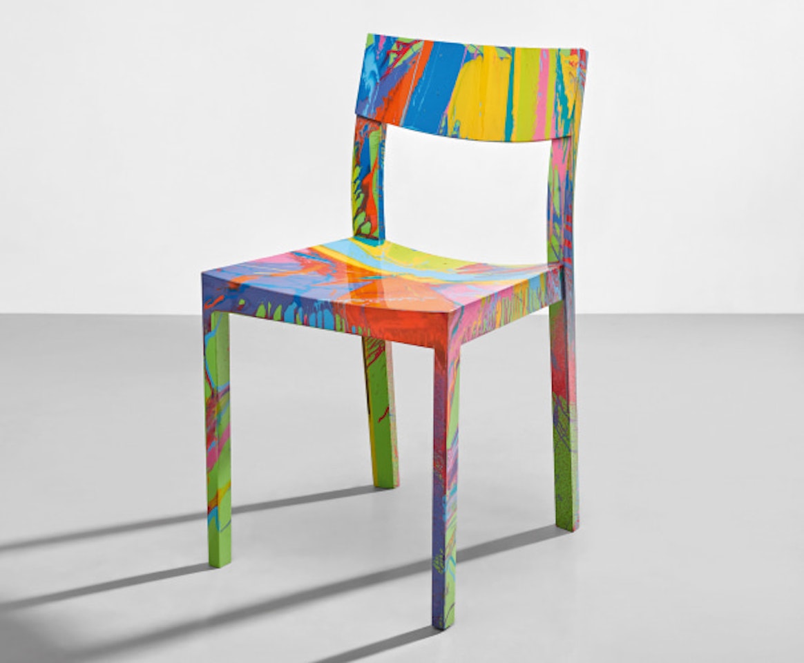 Unique ‘Beautiful Heart Beats Spin Chair’ by Damien Hirst