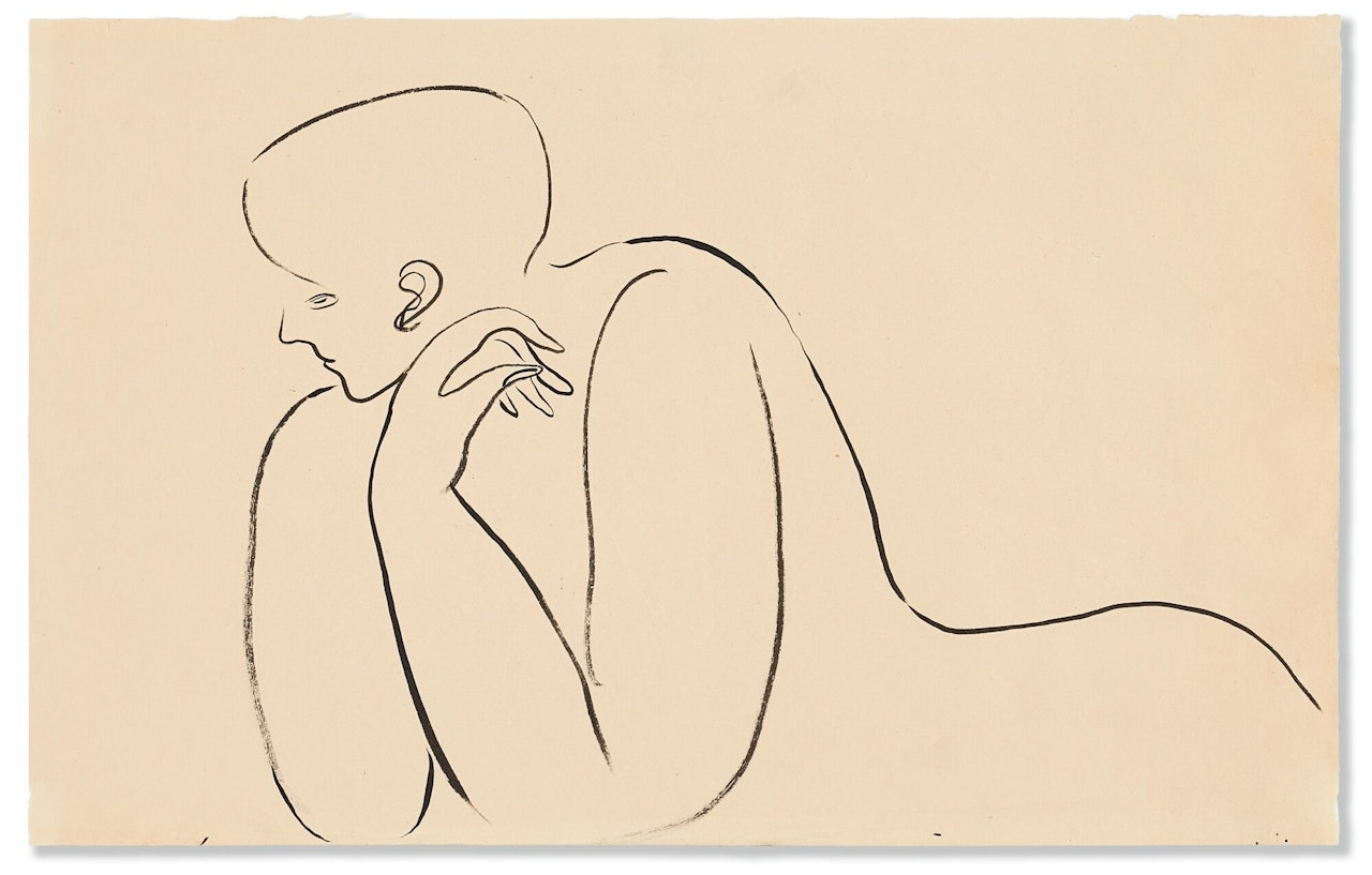 FEMME ALLONGÉE, ACCOUDÉE by Sanyu