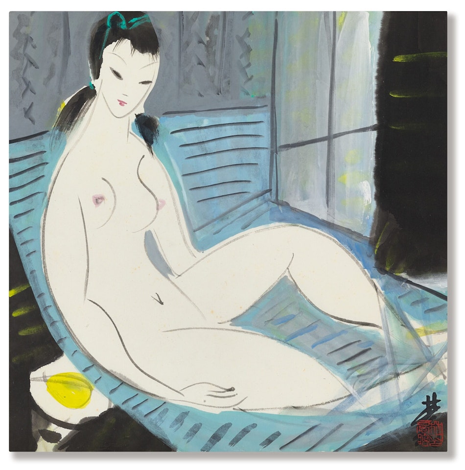 FEMALE NUDE by Lin Fengmian