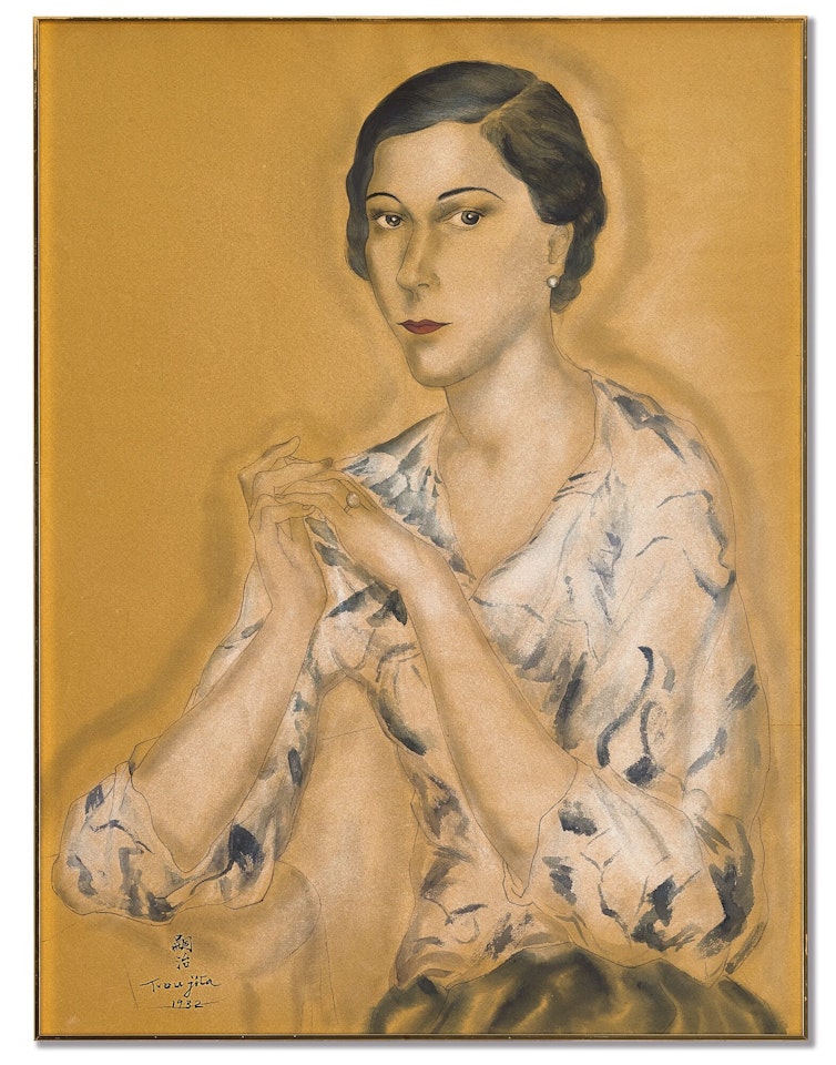 PORTRAIT DE FEMME by Leonard Tsuguharu Foujita