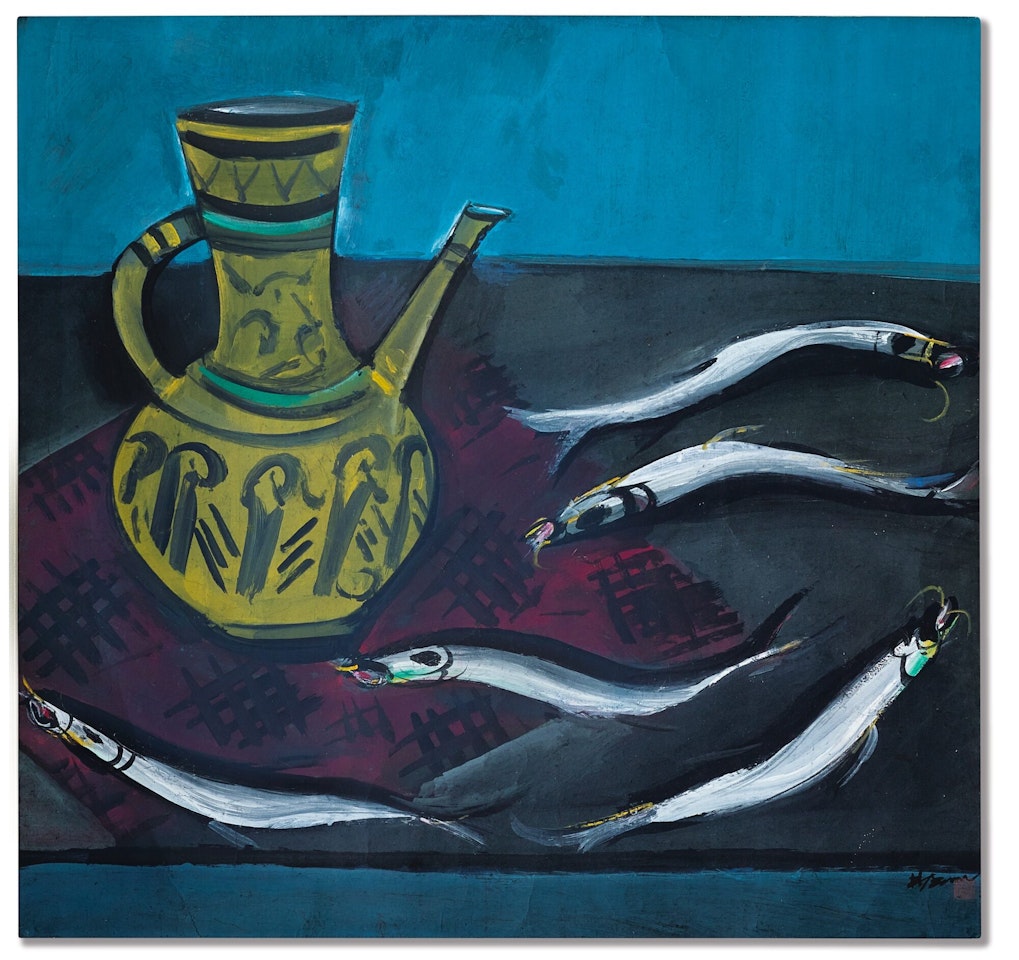 FISH AND BOTTLE by Lin Fengmian
