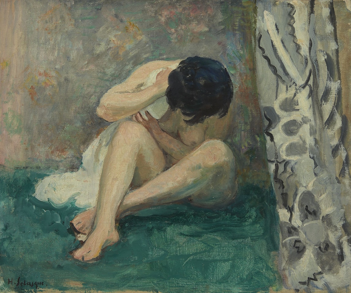 Nu au tapis vert (Kiki) by Henri Lebasque