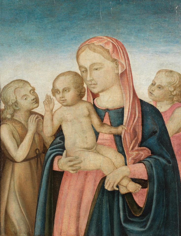 The Madonna and Child with the Infant Saint John the Baptist and an angel by Florentine School