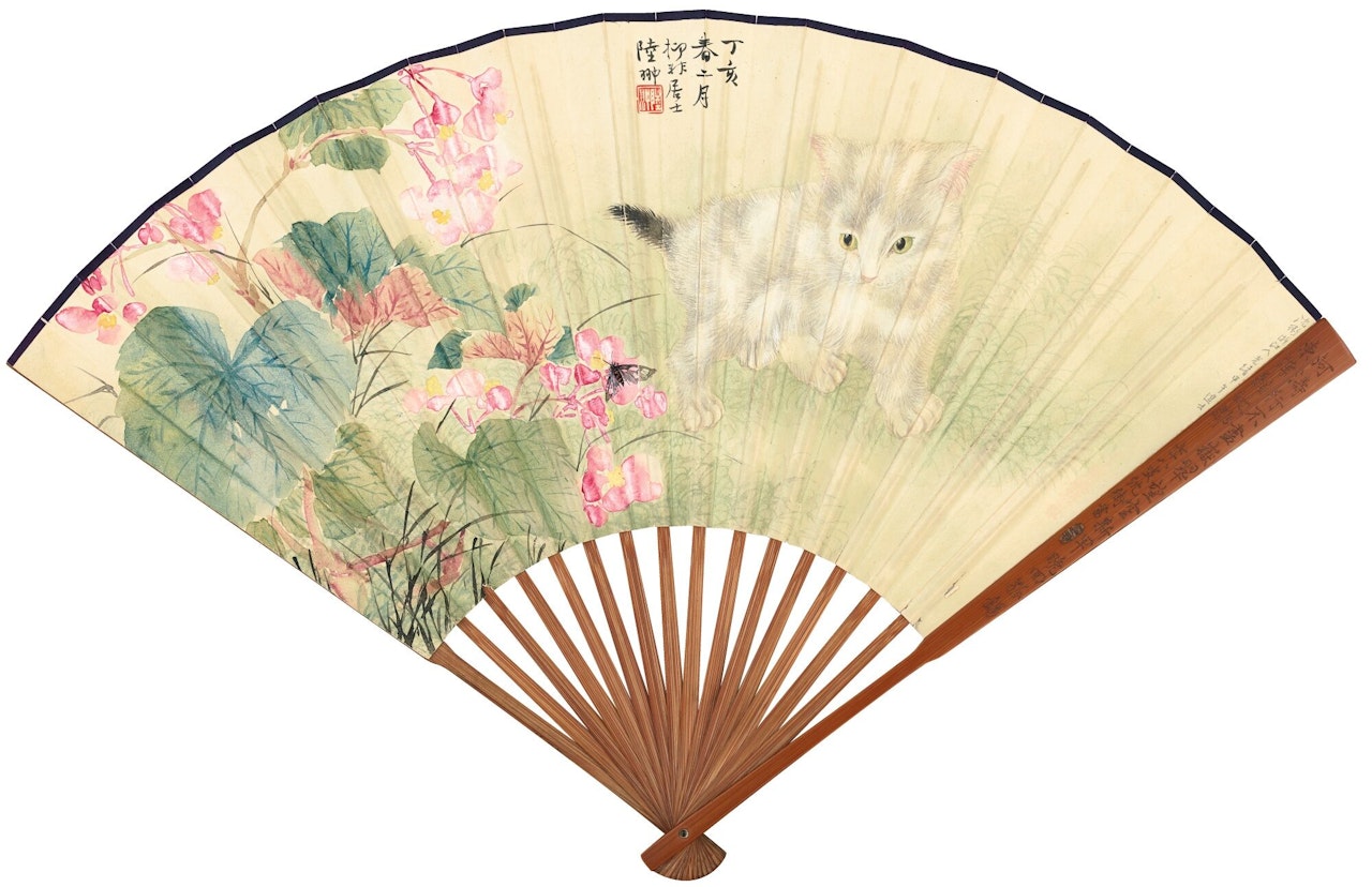 CAT AND BUTTERFLY by Lu Yifei