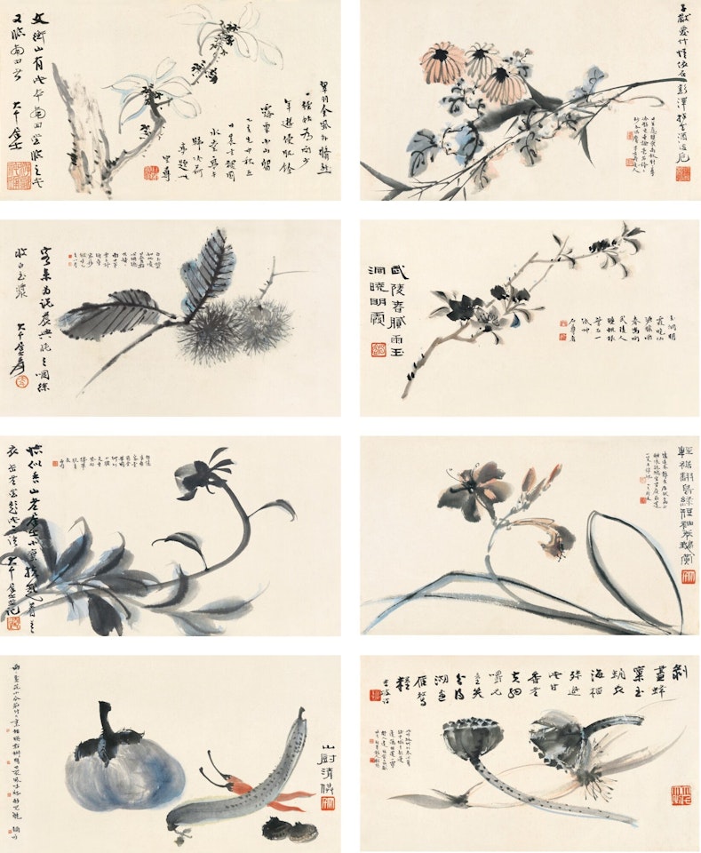 FLOWERS AND FRUITS ALBUM by Zhang Daqian