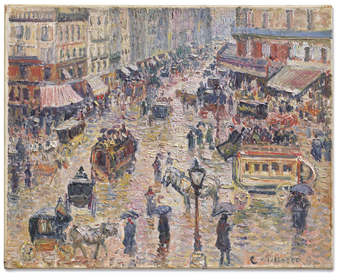 La Place du Havre, effet de pluie by Camille Pissarro