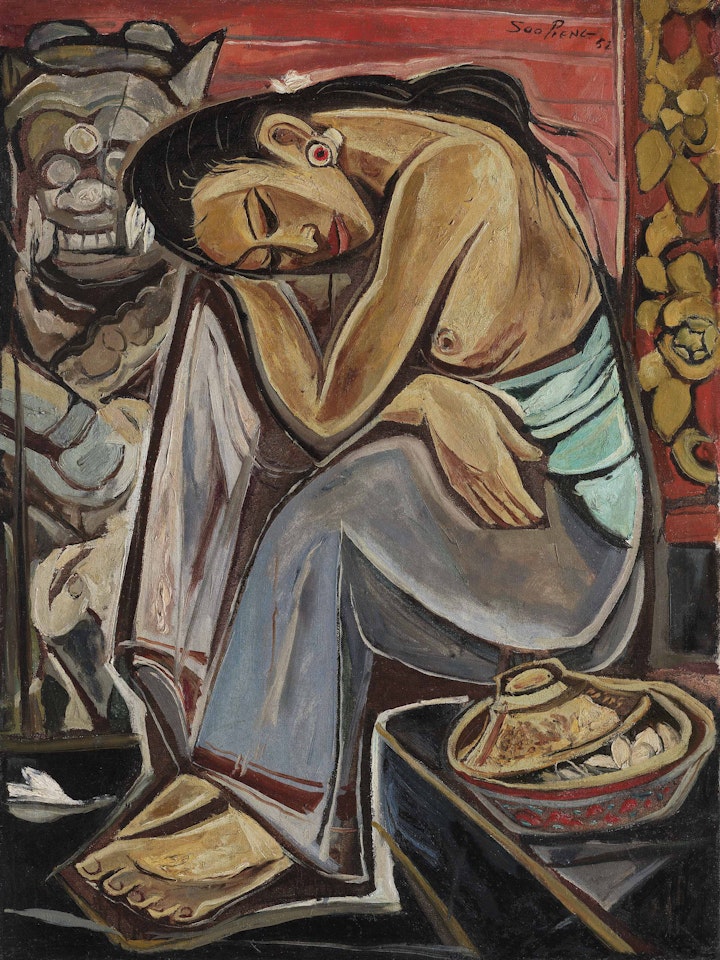Seated Girl by Cheong Soo Pieng